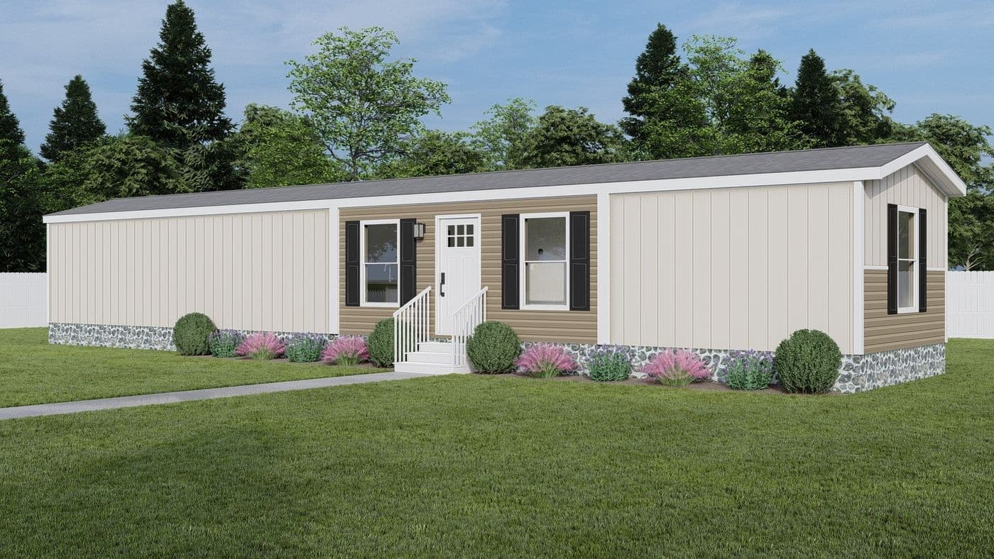 The DIAS Exterior. This Manufactured Mobile Home features 3 bedrooms and 2 baths.