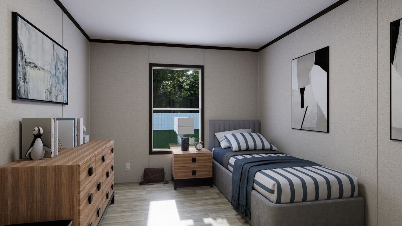 The THRIVE Exterior. This Manufactured Mobile Home features 4 bedrooms and 2 baths.