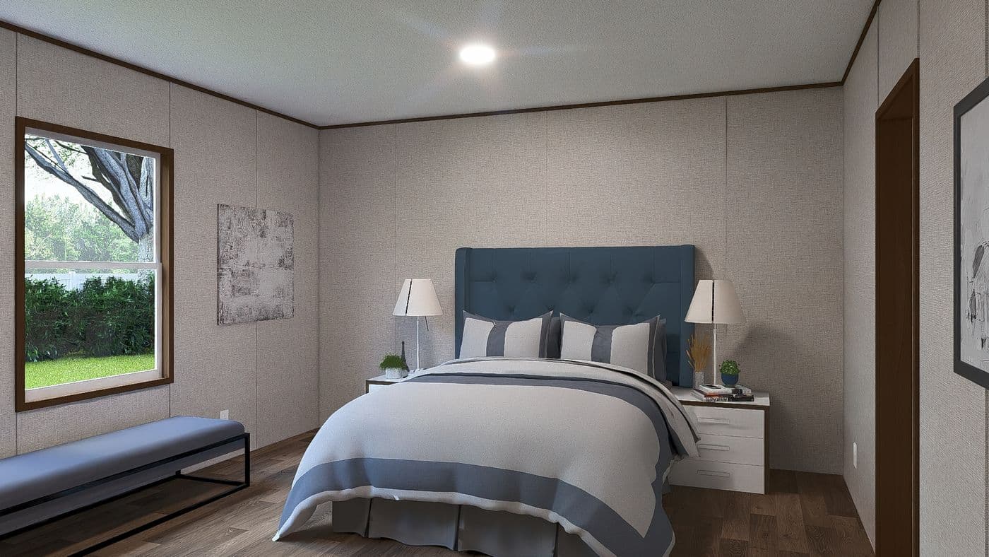 The SYCAMORE Exterior. This Manufactured Mobile Home features 4 bedrooms and 2 baths.
