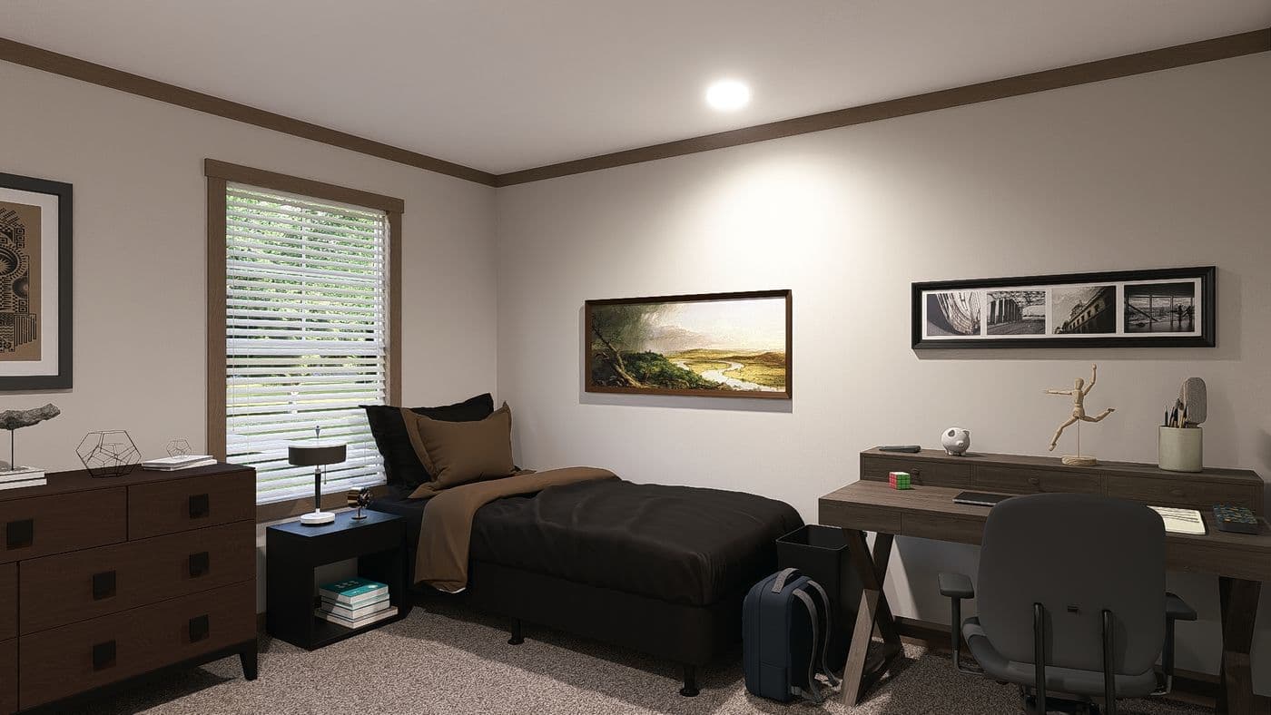 The TINSLEY Exterior. This Manufactured Mobile Home features 4 bedrooms and 2 baths.