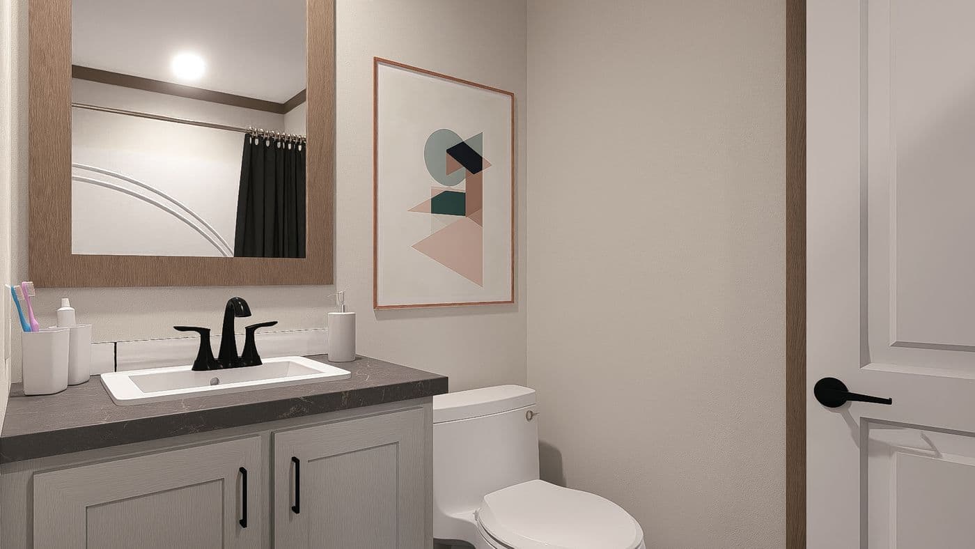 The EVERETT ELITE Exterior. This Manufactured Mobile Home features 4 bedrooms and 3 baths.