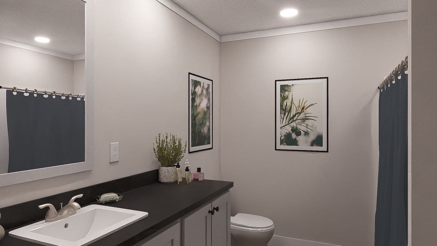 The WONDERFUL WORLD Exterior. This Manufactured Mobile Home features 3 bedrooms and 2 baths.
