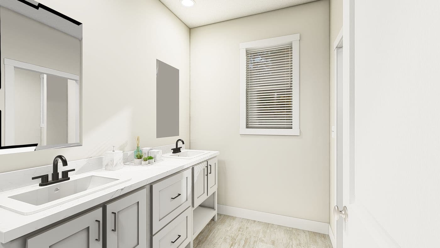 The HIP-4266-4B SUBLIME Exterior. This Manufactured Mobile Home features 4 bedrooms and 2.5 baths.