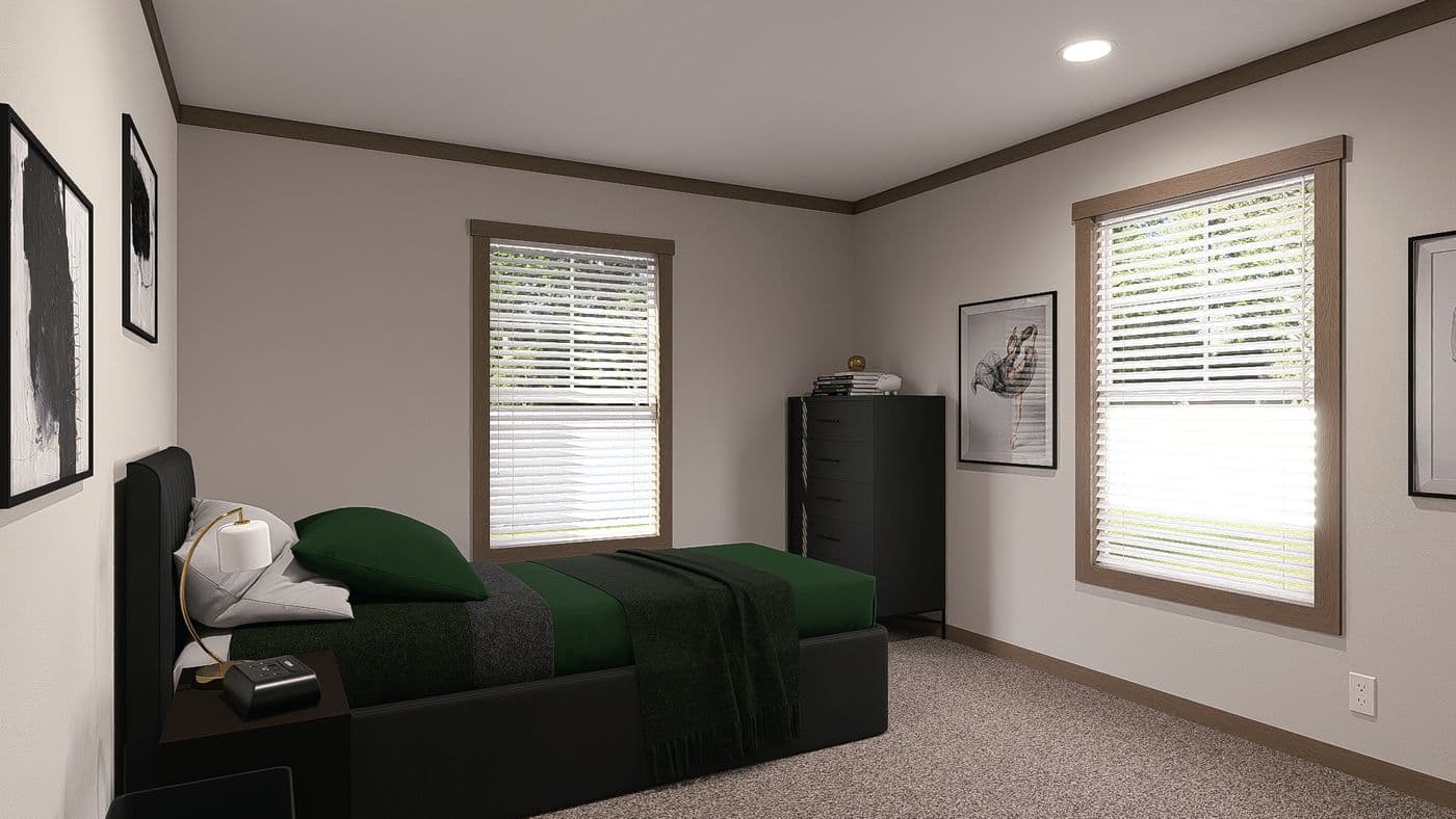 The EVERETT ELITE Exterior. This Manufactured Mobile Home features 4 bedrooms and 3 baths.