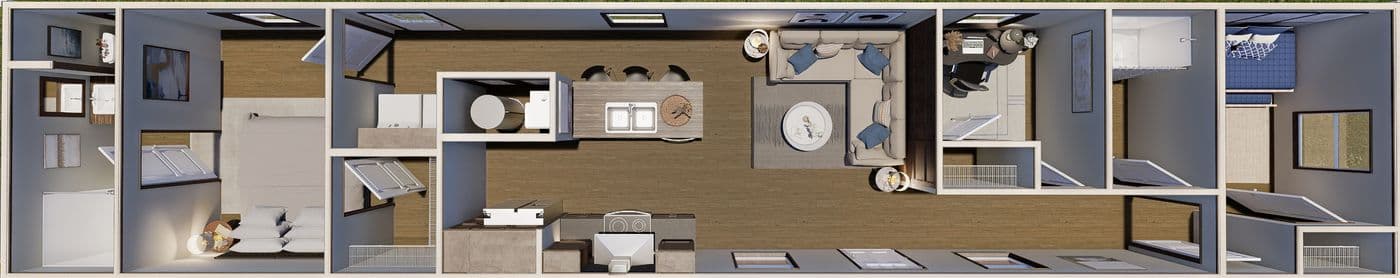 The DIAS Exterior. This Manufactured Mobile Home features 3 bedrooms and 2 baths.