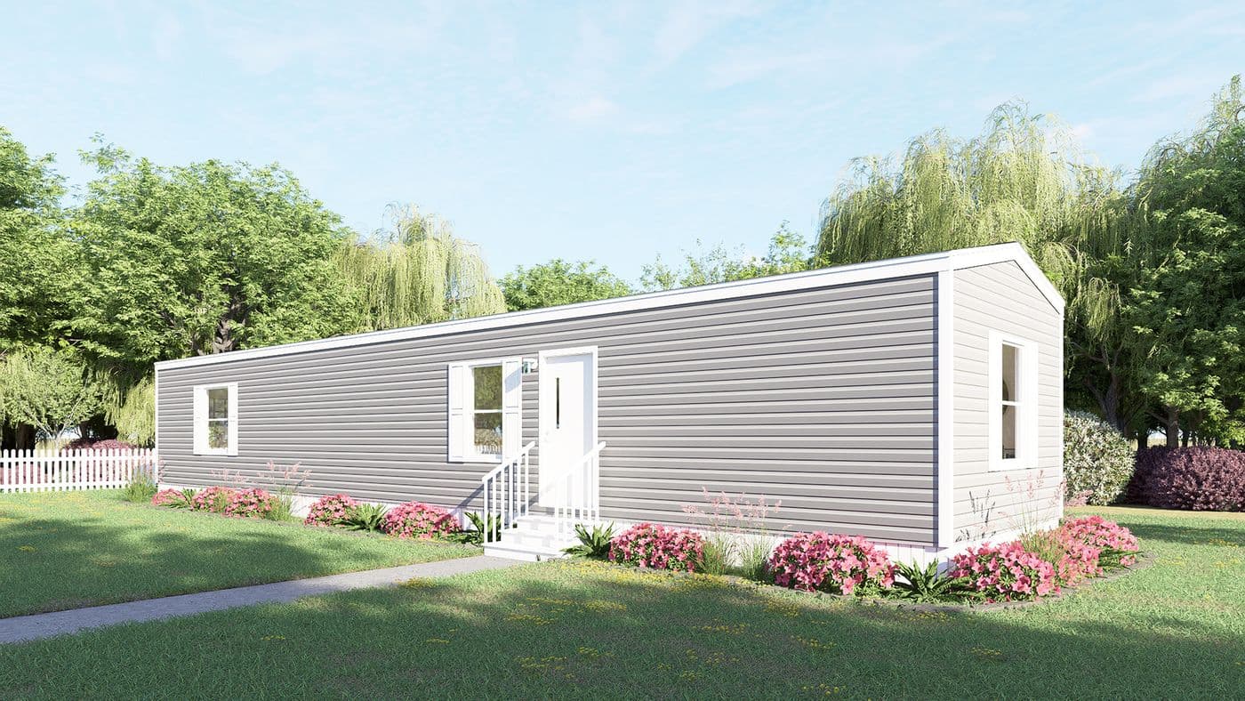 The DOGWOOD Exterior. This Manufactured Mobile Home features 2 bedrooms and 2 baths.