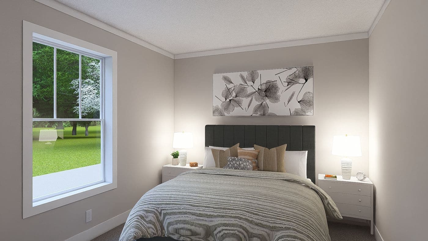 The WONDERFUL WORLD Exterior. This Manufactured Mobile Home features 3 bedrooms and 2 baths.