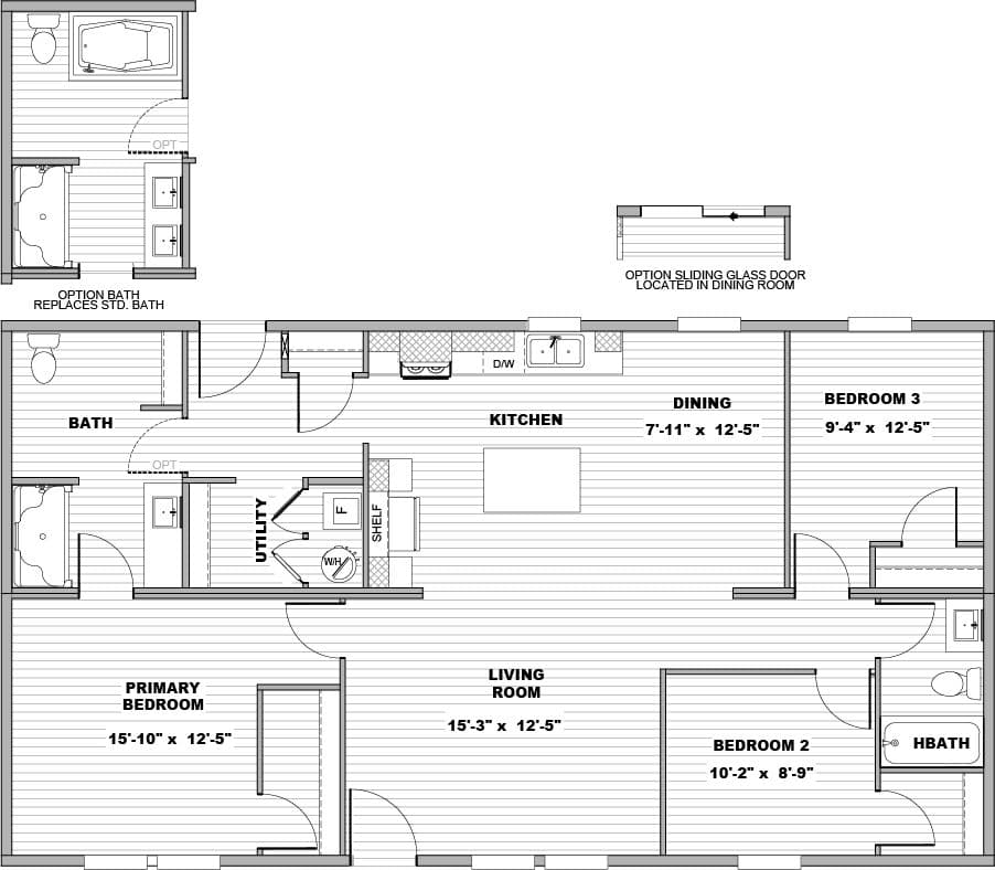 Floor plan for VISTA 28X48