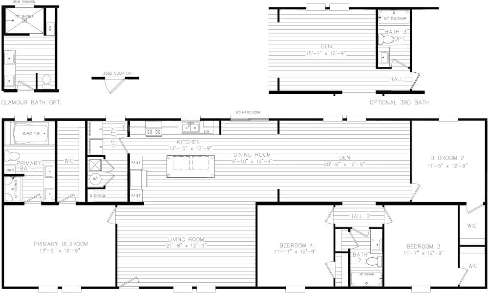 Floor plan for M001 BIG EASY HUD