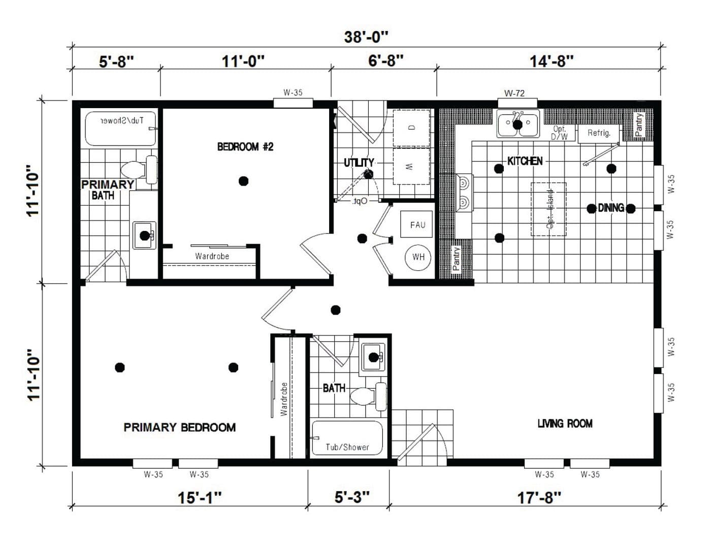Floor plan for DRM386A 2438' DREAM