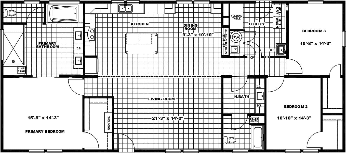 Floor plan for SUPER 68 ELITE