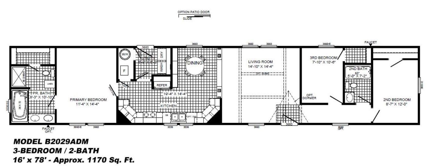 Floor plan for THE BEXAR