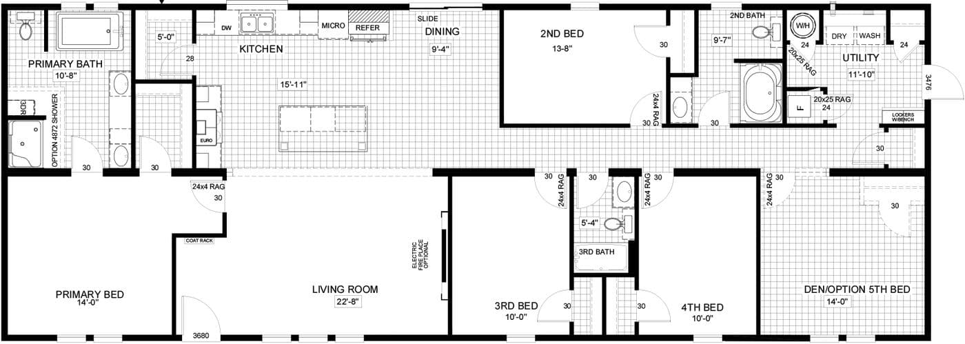 Floor plan for THE BIG EASY