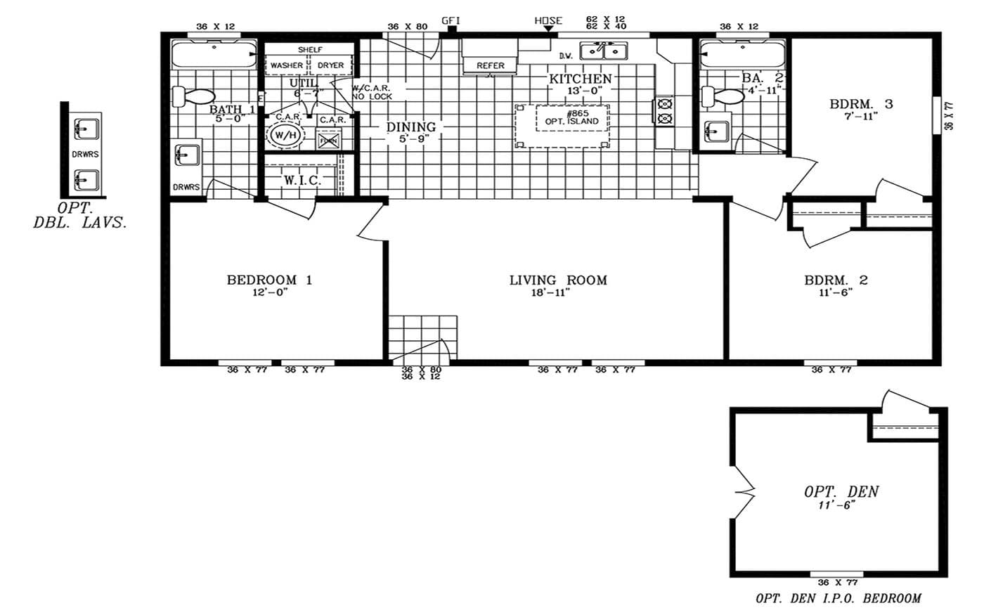 Floor plan for 2015 COLUMBIA RIVER