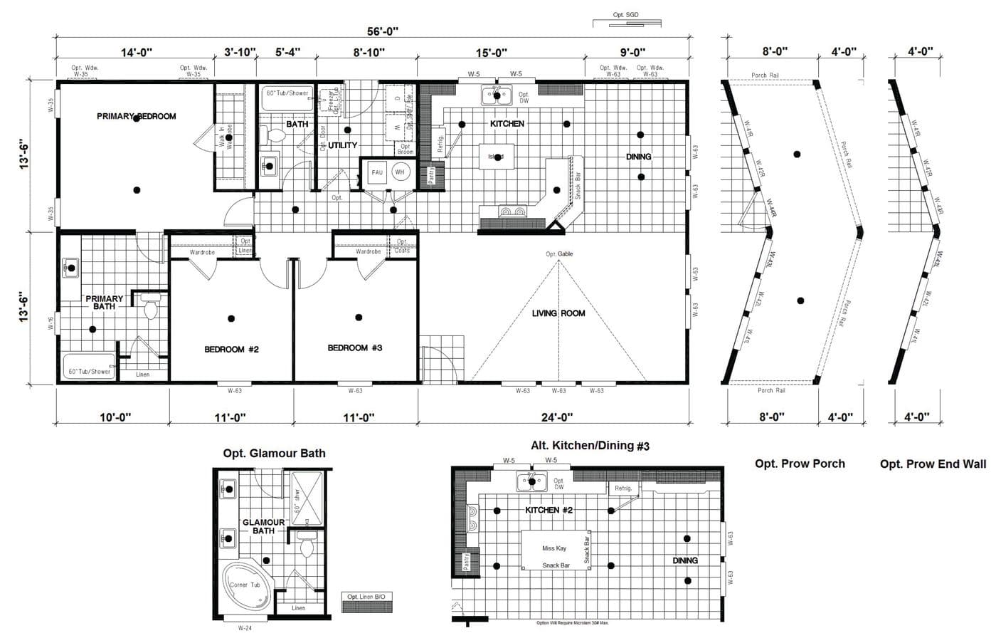 Floor plan for DRM563F 56' DREAM