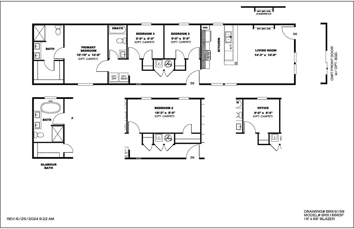 Floor plan for BLAZER 66 F