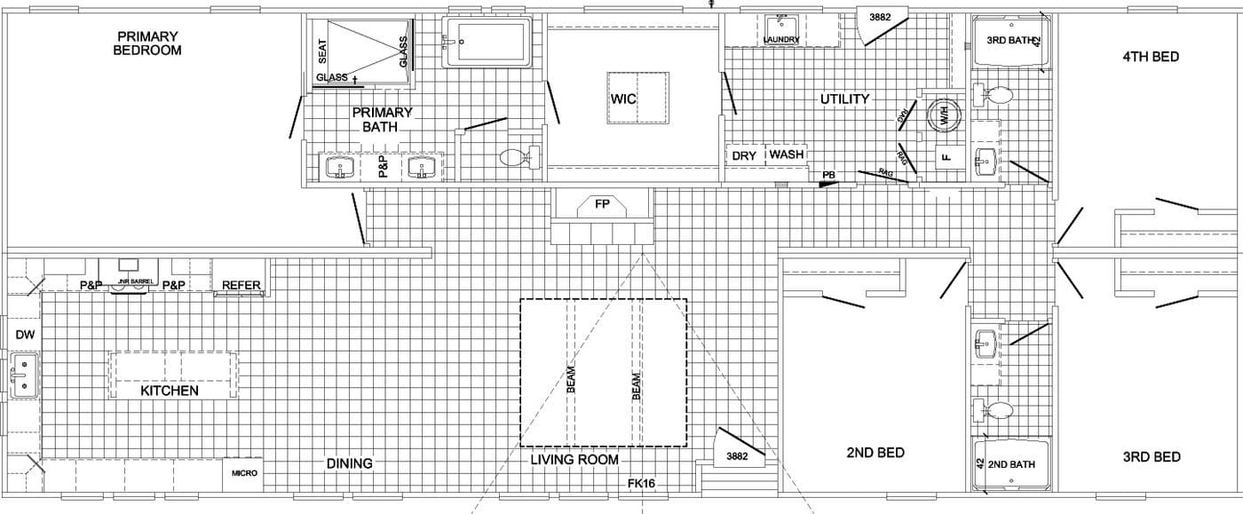 Floor plan for HUXTON II