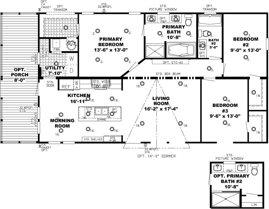 Floor plan for THE SOUTHERN FARMHOUSE