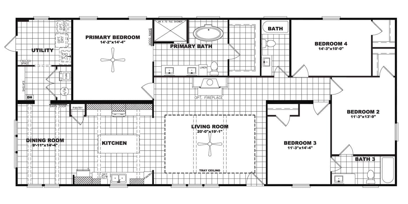 Floor plan for THE VAIL 4