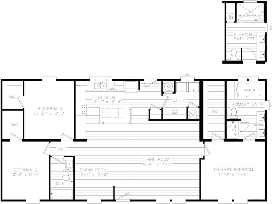 Floor plan for 3104 THE PINEHURST HUD