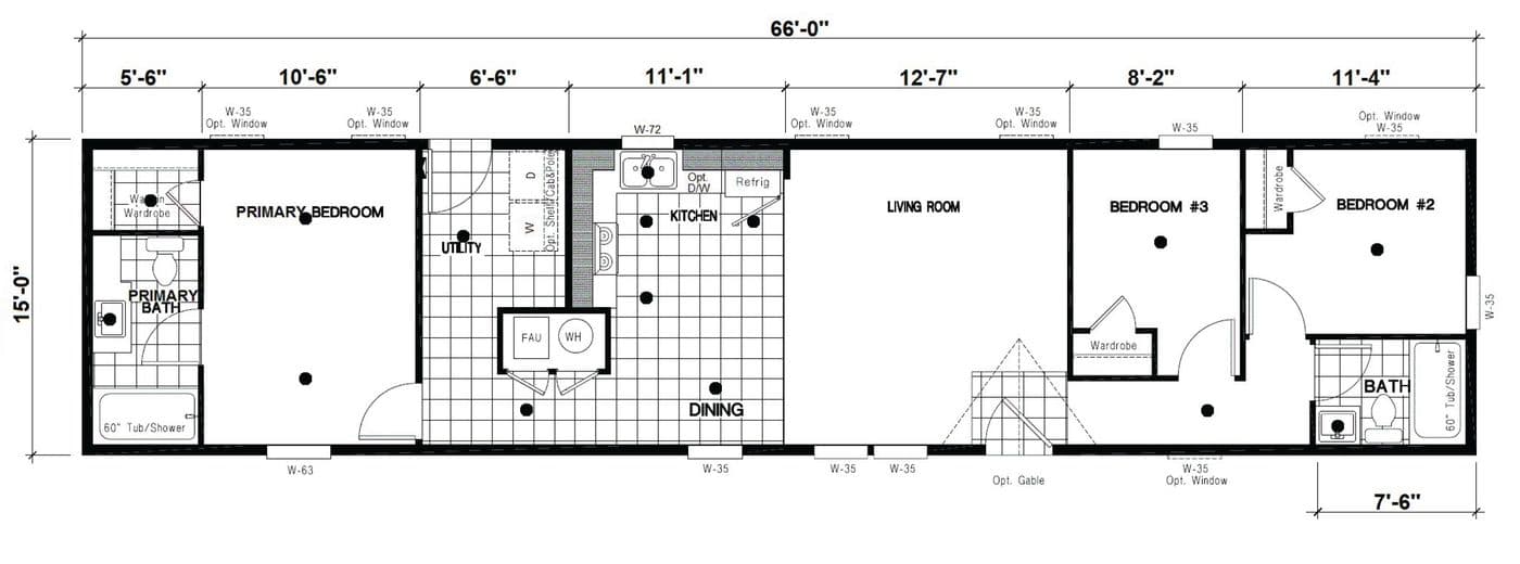 Floor plan for DRM661N 1566' DREAM