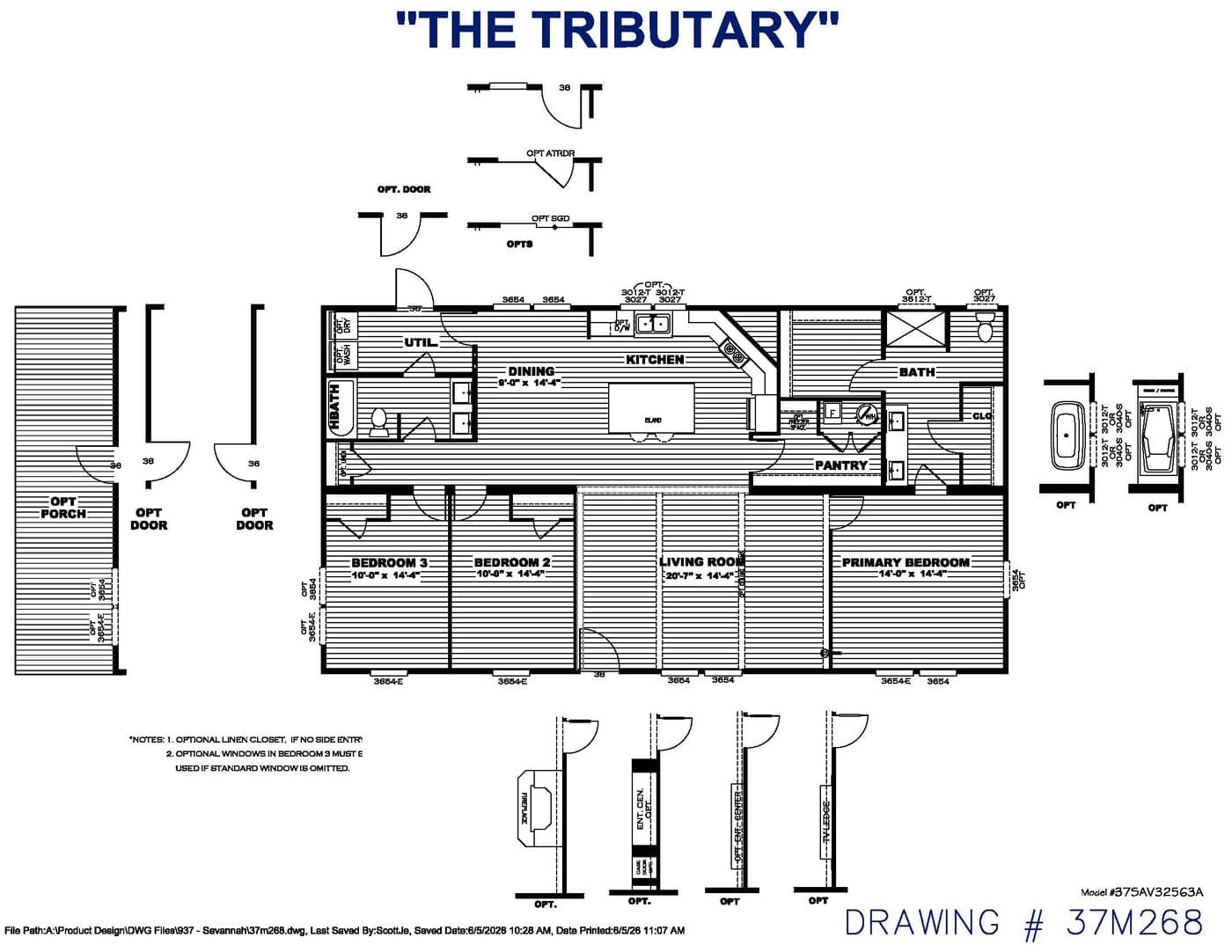 Floor plan for THE TRIBUTARY