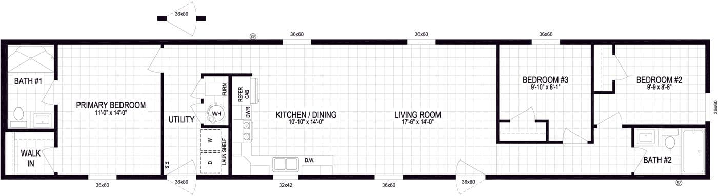 Floor plan for 7616-SW023
