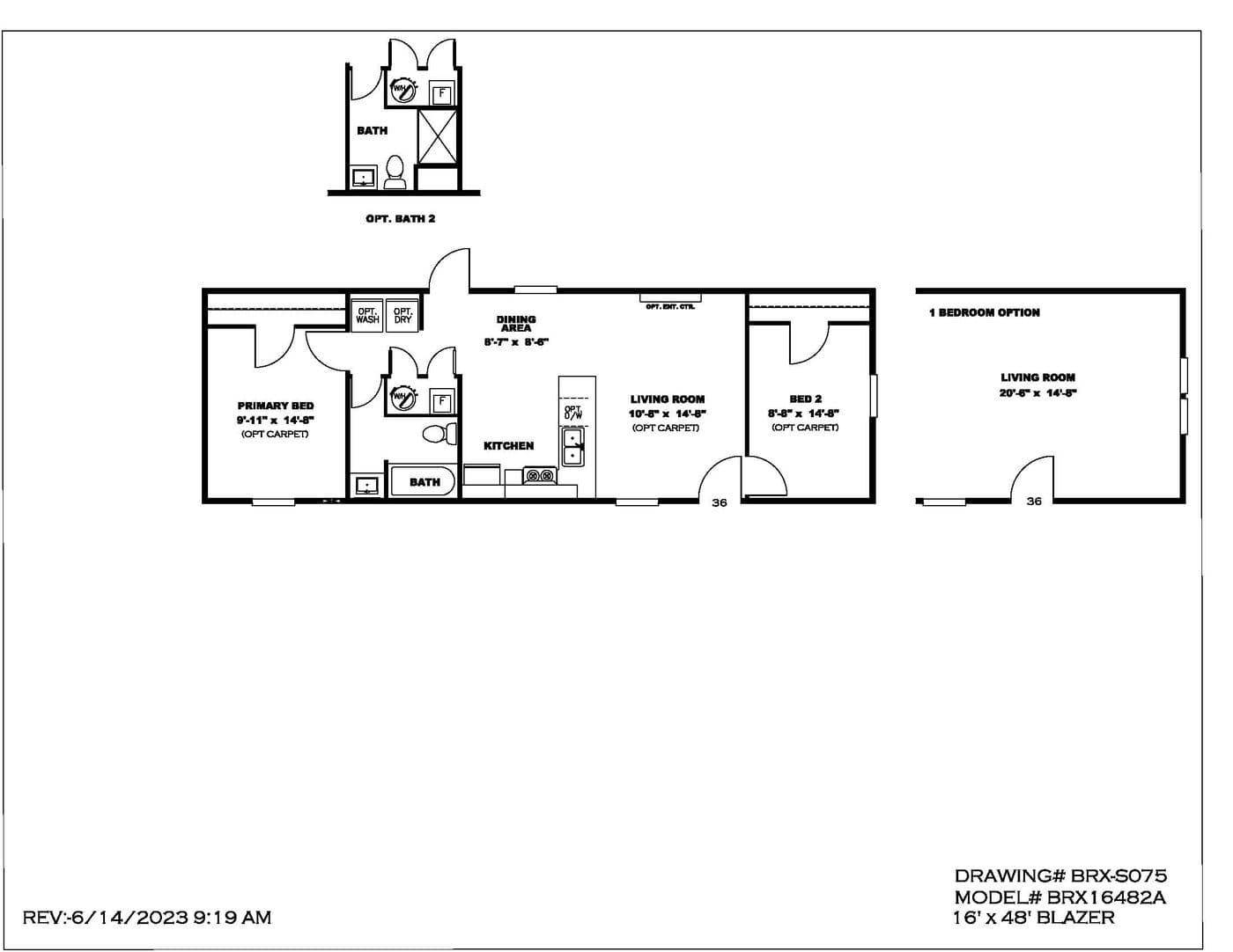Floor plan for BLAZER 48 A