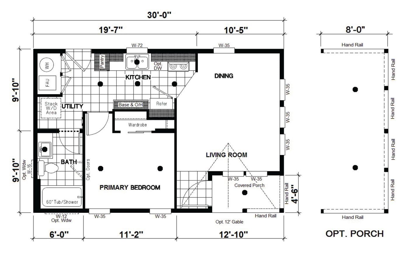 Floor plan for DRM301P 2030' DREAM