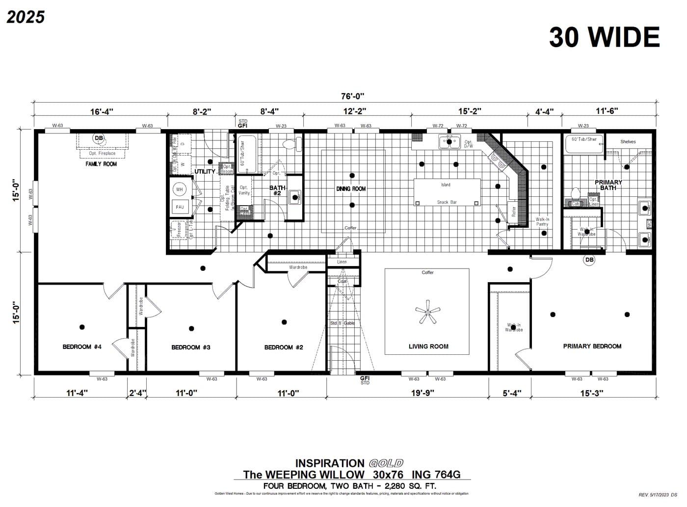 Floor plan for ING764G WEEPING WILLOW GW