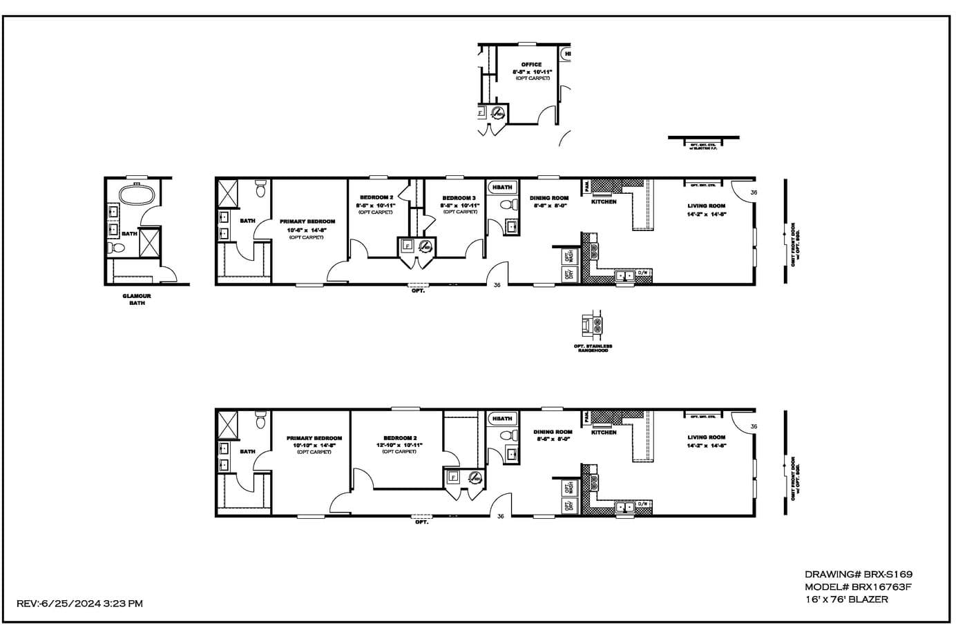 Floor plan for BLAZER 76 F