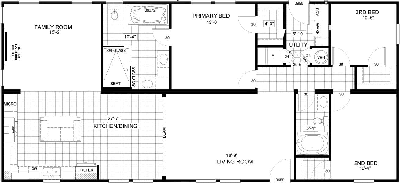 Floor plan for THE SOUTHERN CHARM