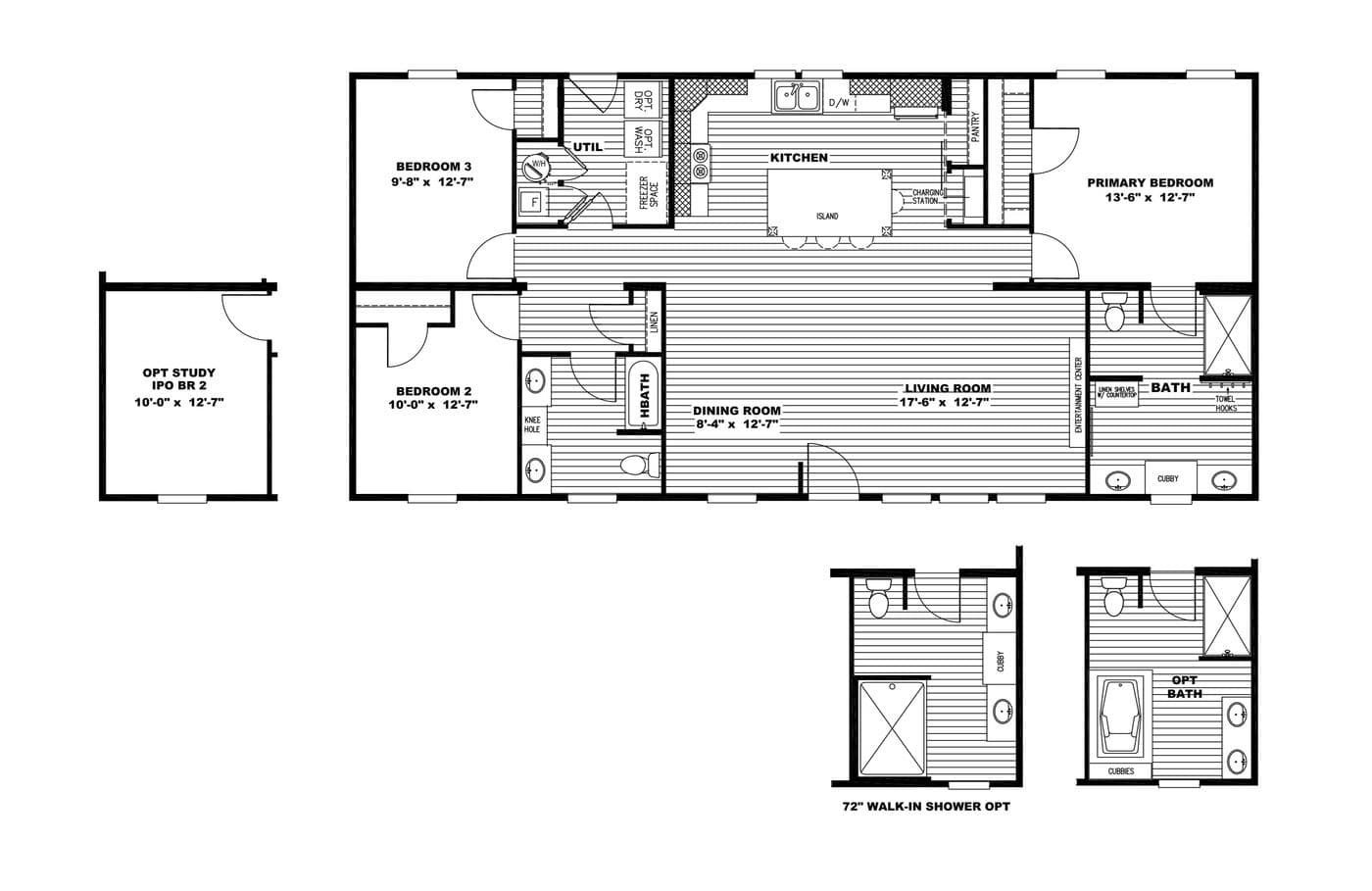 Floor plan for ULTRA ISLAND BREEZE 56'