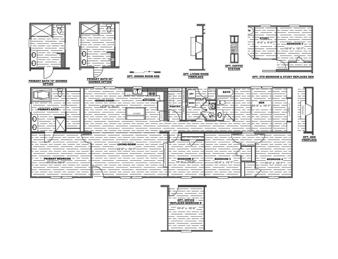 Floor plan for THE MOUNTAINEER 76