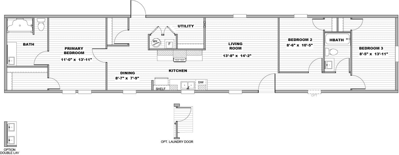 Floor plan for NORTHSTAR 16X76