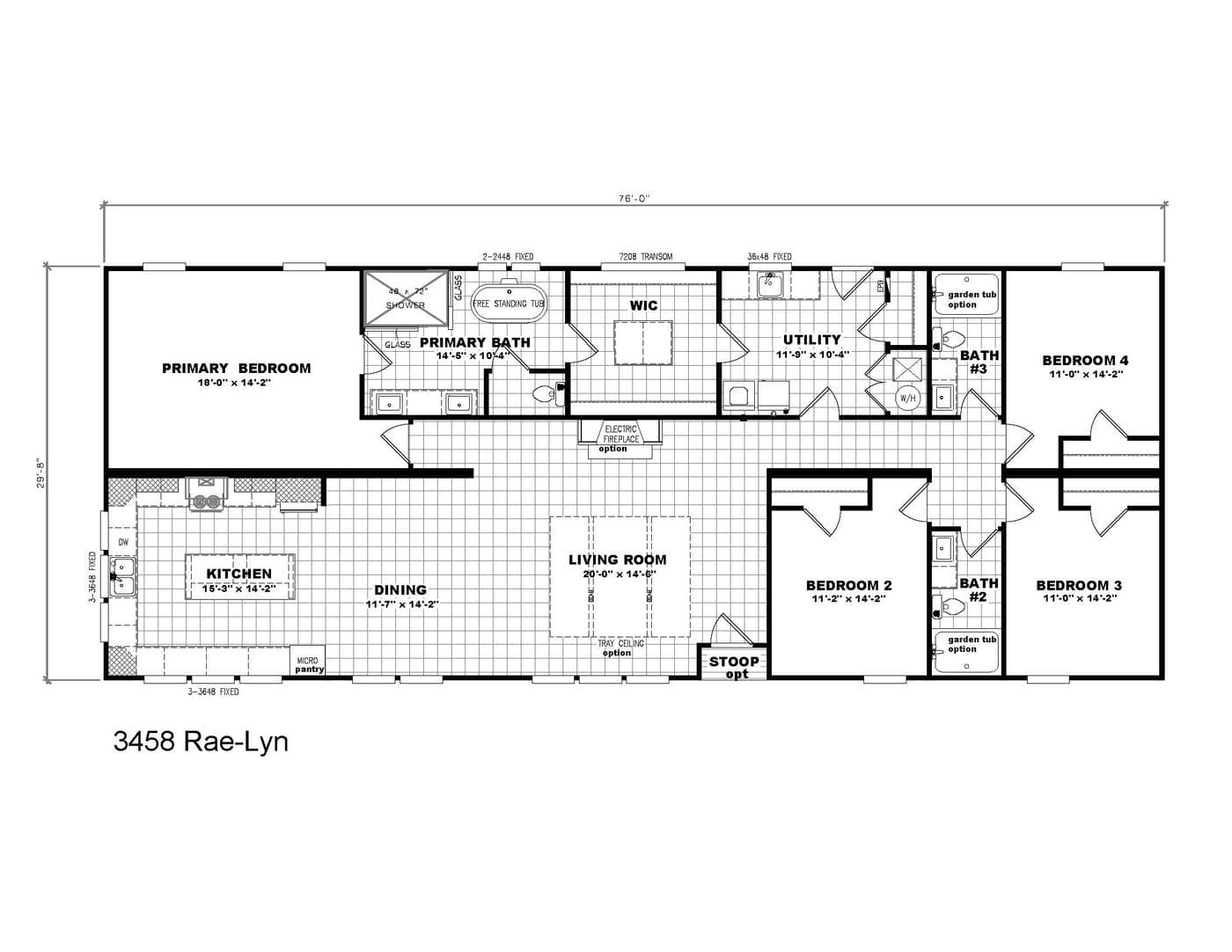 Floor plan for 3458 THE RAELYN HUD