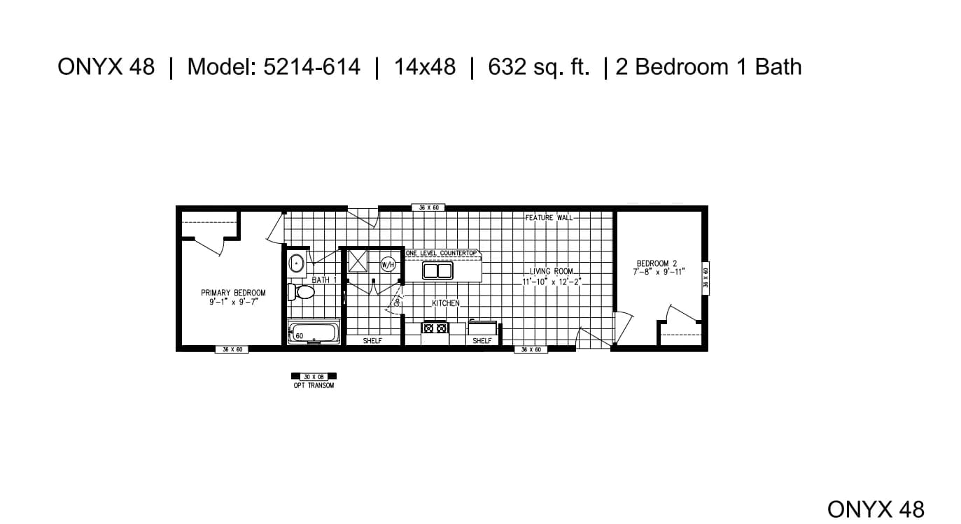 Floor plan for ONYX 48