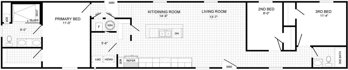Floor plan for THE WAVERLY