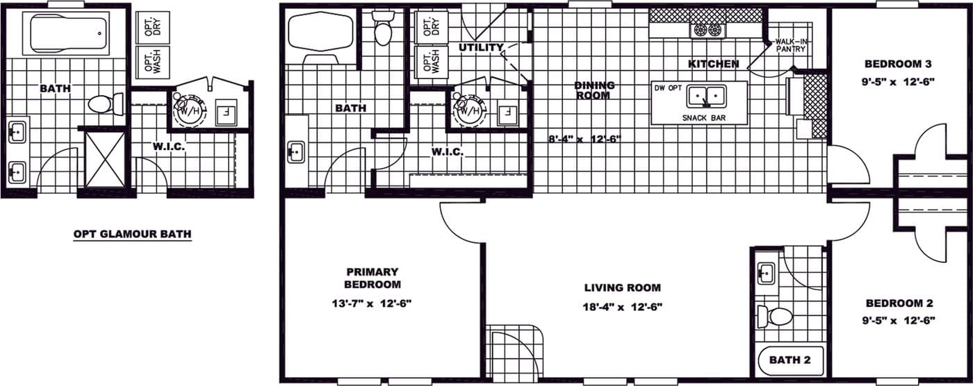 Floor plan for SUNDANCE 48B