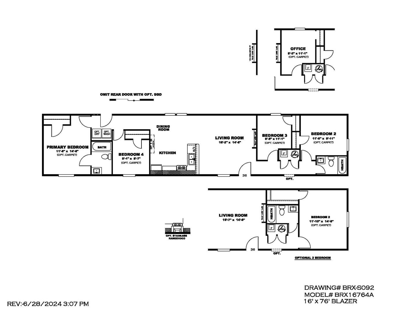 Floor plan for BLAZER 76 4A