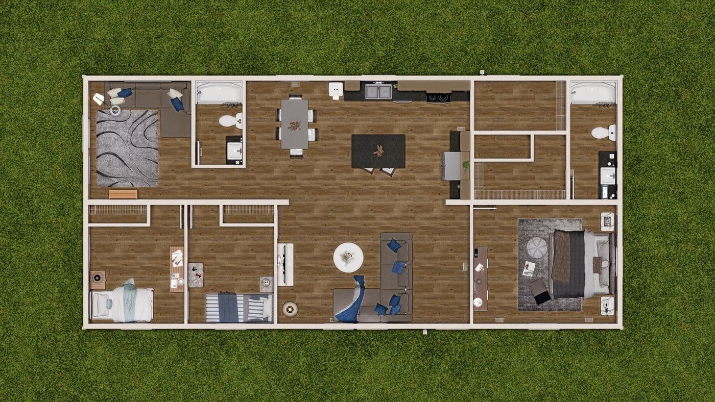 Floor plan for 5628-CC52 COMPASS 56