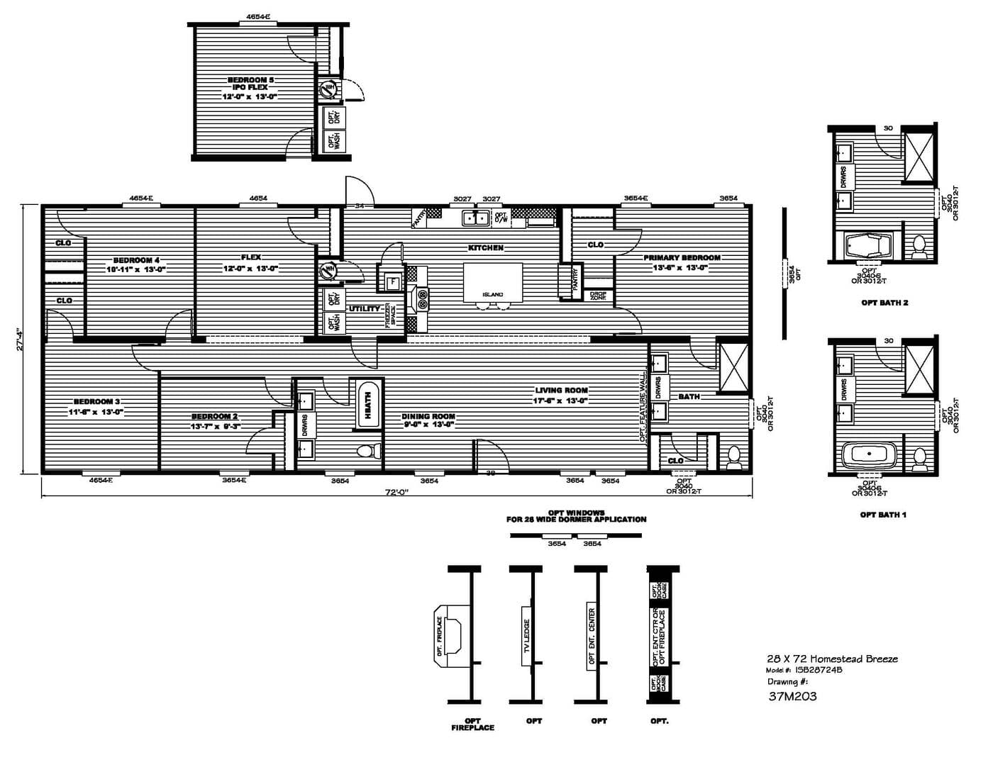 Floor plan for HOMESTEAD BREEZE