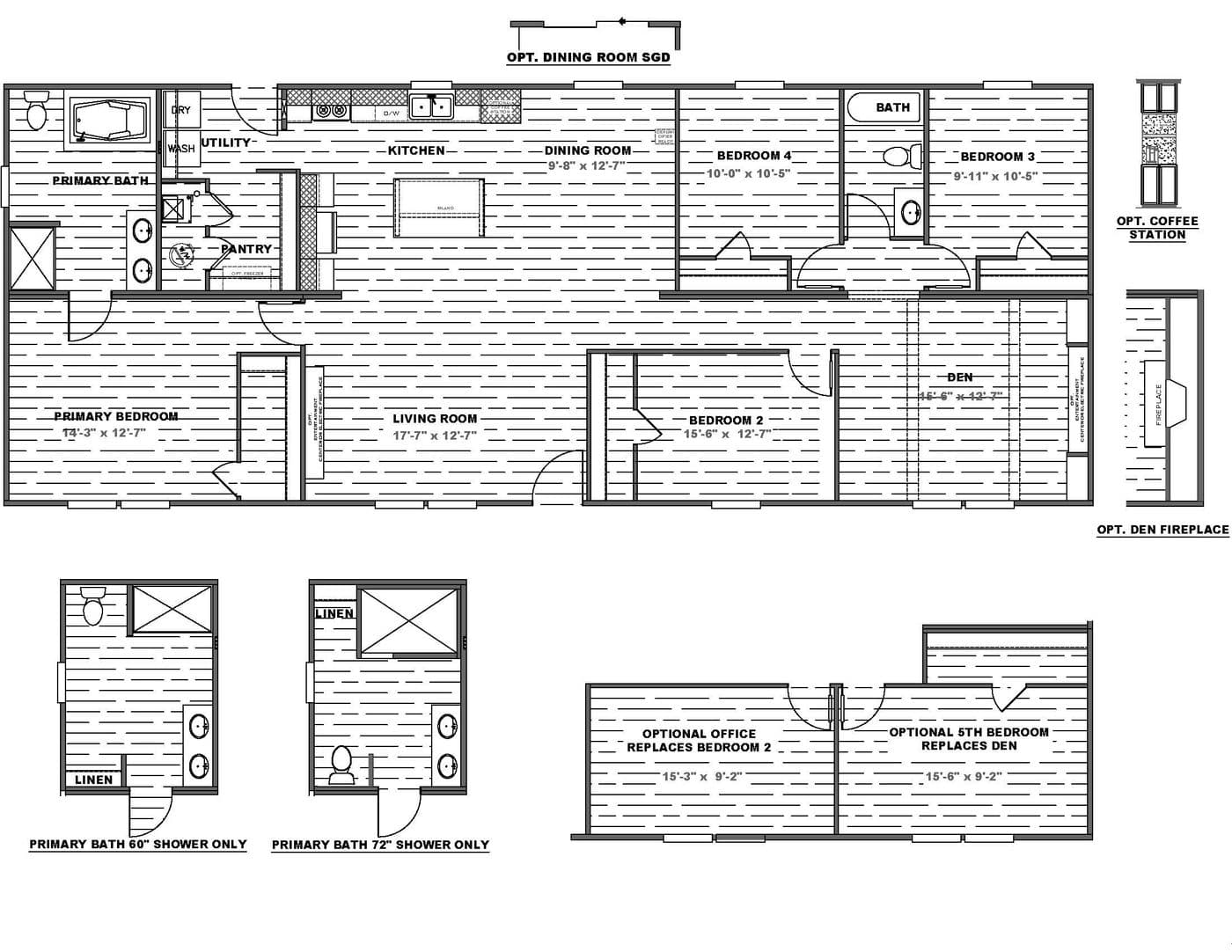 Floor plan for THE MOUNTAINEER 68