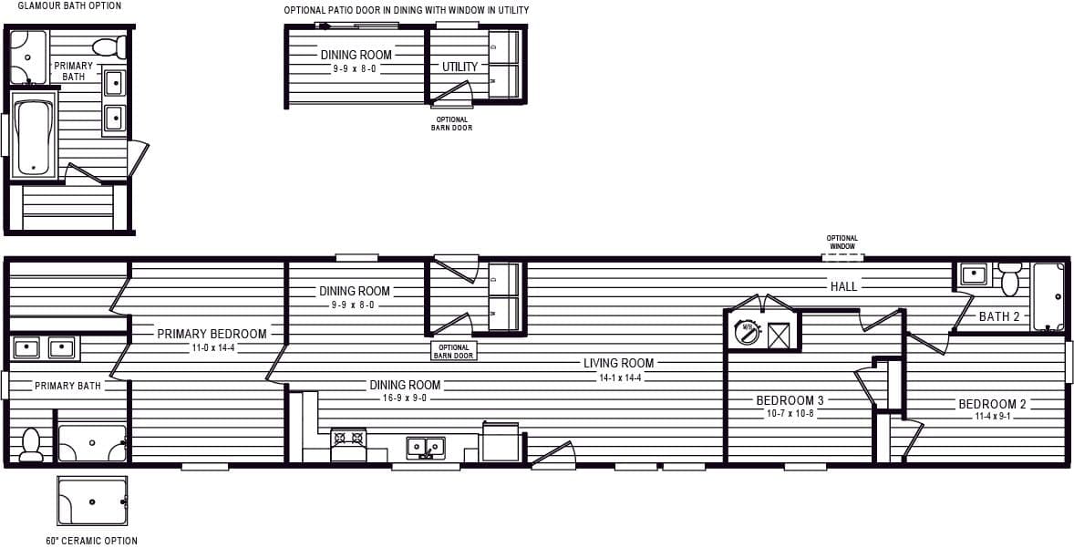 Floor plan for 4207 "EMERALD" 7616