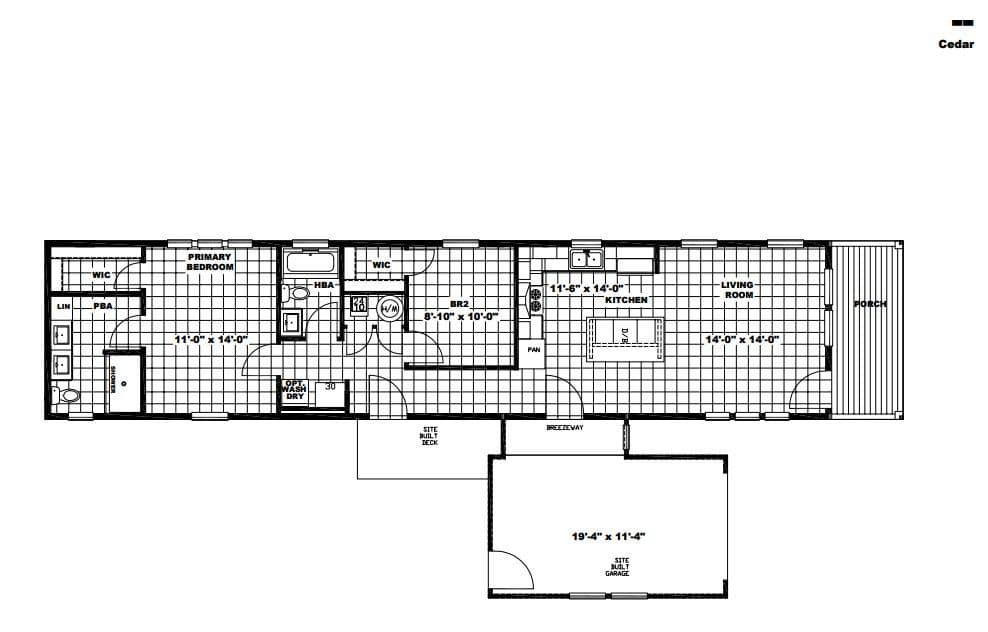 Floor plan for CEDAR