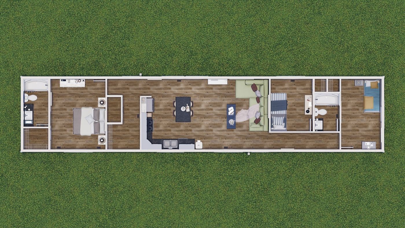 Floor plan for 7216-CC01 CORNERSTONE 72