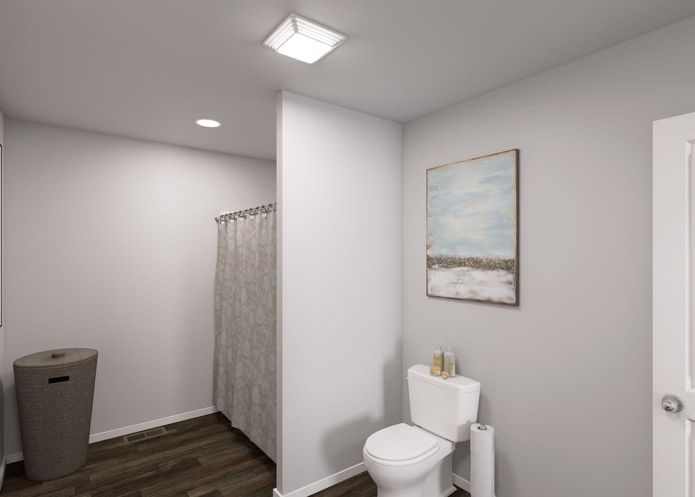 The SLE 481F Primary Bathroom. This Manufactured Mobile Home features 3 bedrooms and 2 baths.