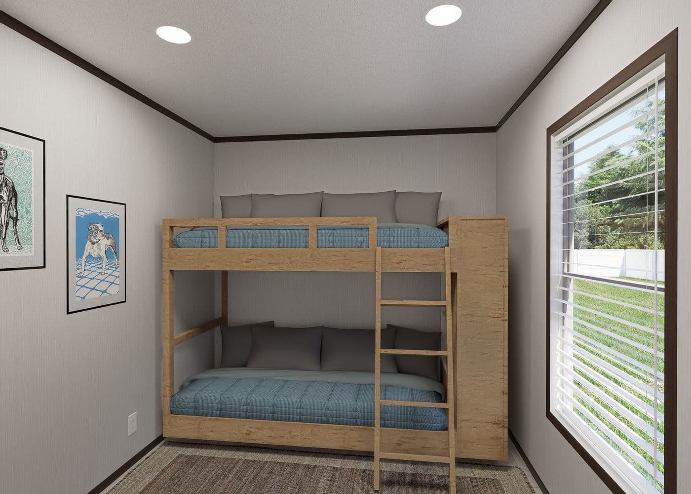 The SAPPHIRE Bedroom. This Manufactured Mobile Home features 4 bedrooms and 2 baths.