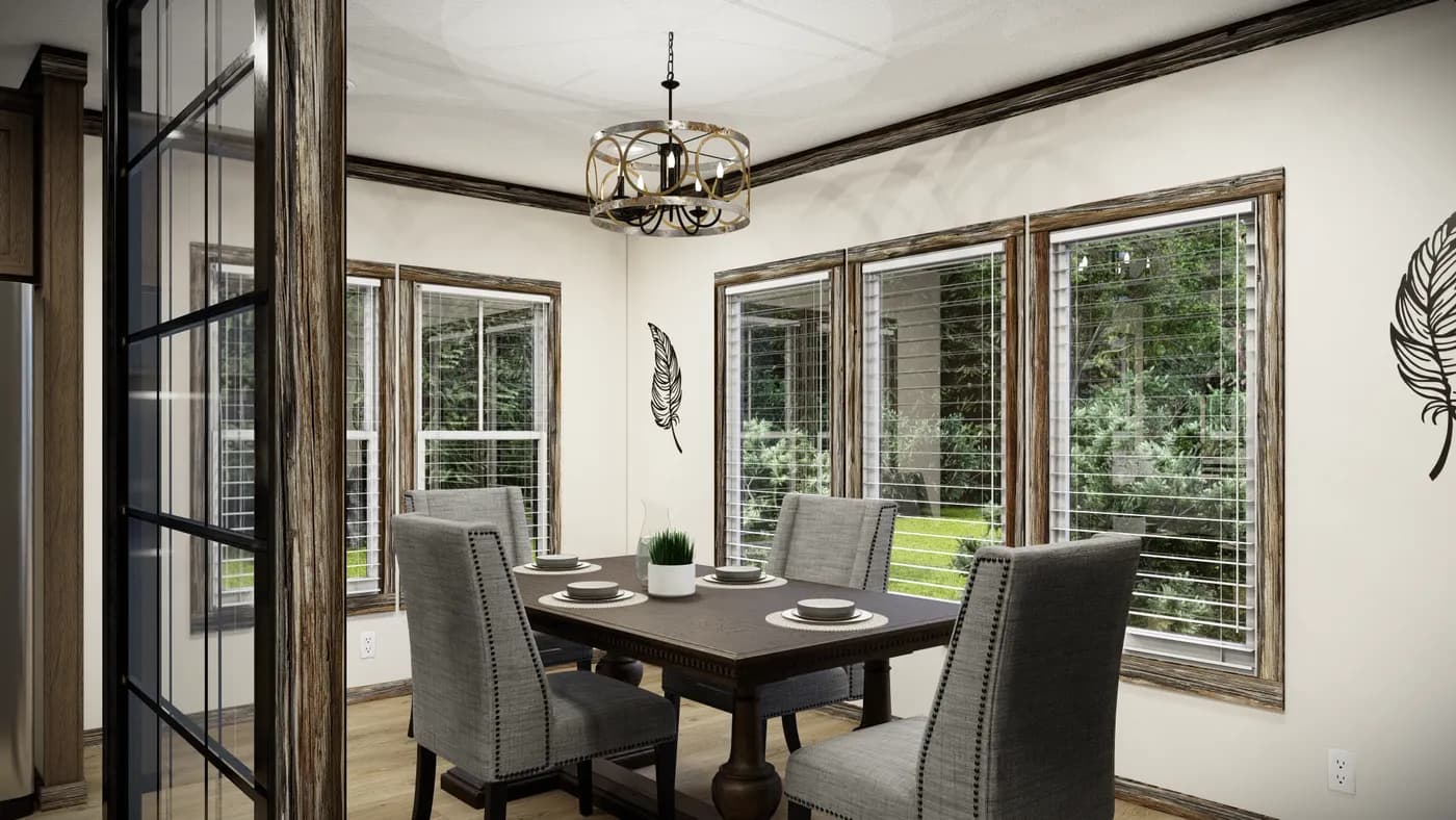 The THE ANDERSON II Dining Room. This Manufactured Mobile Home features 3 bedrooms and 2 baths.
