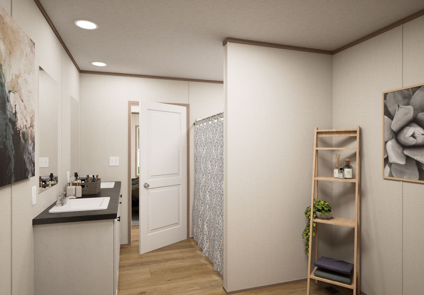 The GROVE Primary Bathroom. This Manufactured Mobile Home features 3 bedrooms and 2 baths.